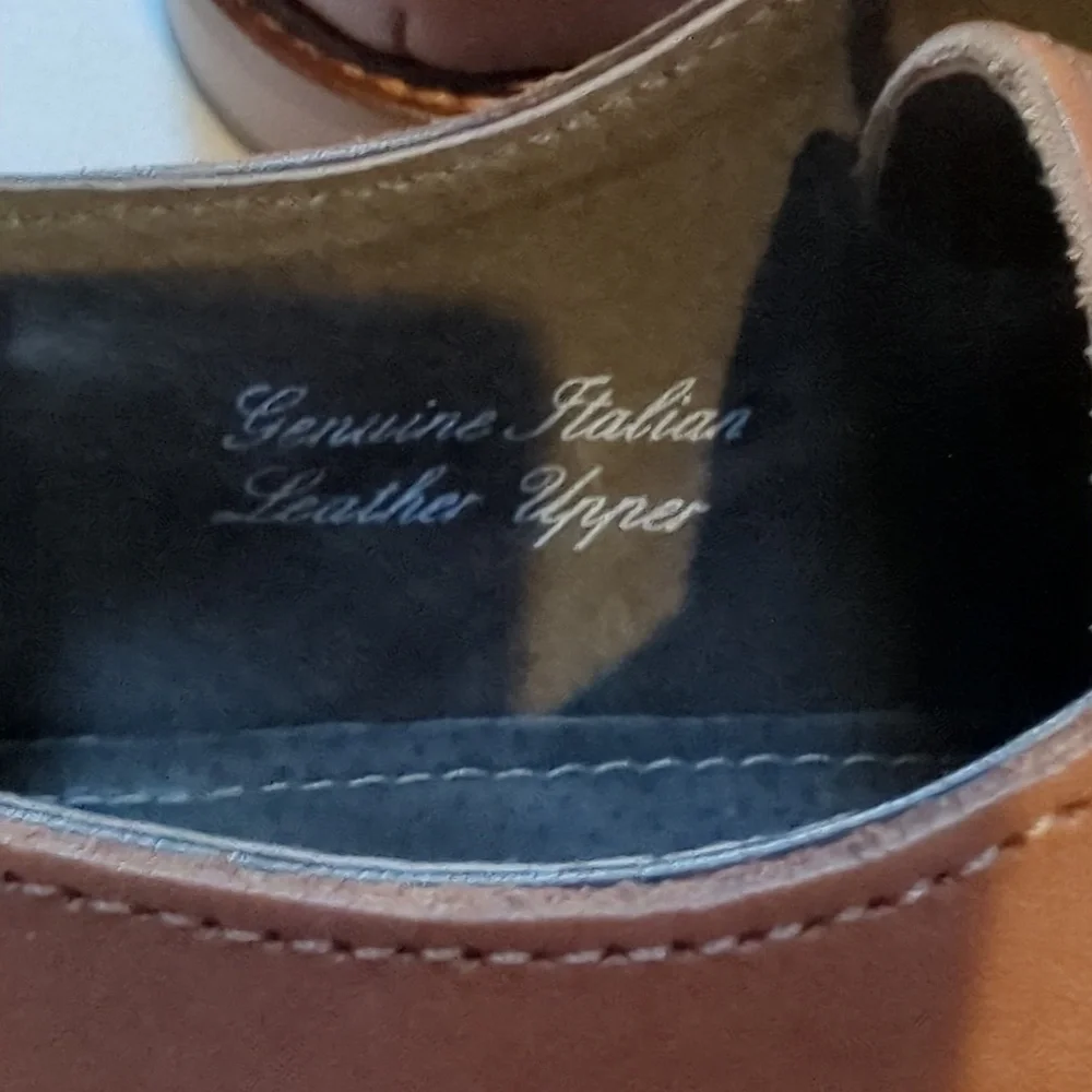 Joseph Abboud, Cognac /saddle color tie Oxford leather shoes. Sz 11